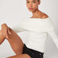 Fast Talker Off Shoulder Sweater