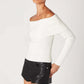 Fast Talker Off Shoulder Sweater