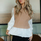 Taupe Sweater Blouse