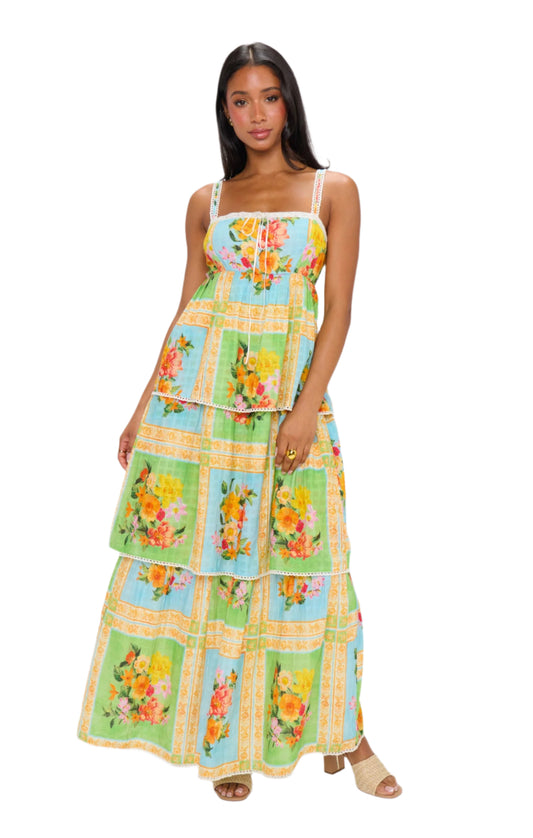 Country Bouquet Midi Dress