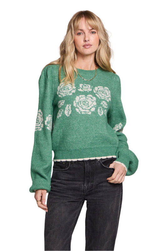 Floral detail Matcha Sweater