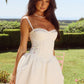 White Floral Corset Mini Dress