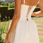 White Floral Corset Mini Dress