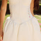 White Floral Corset Mini Dress