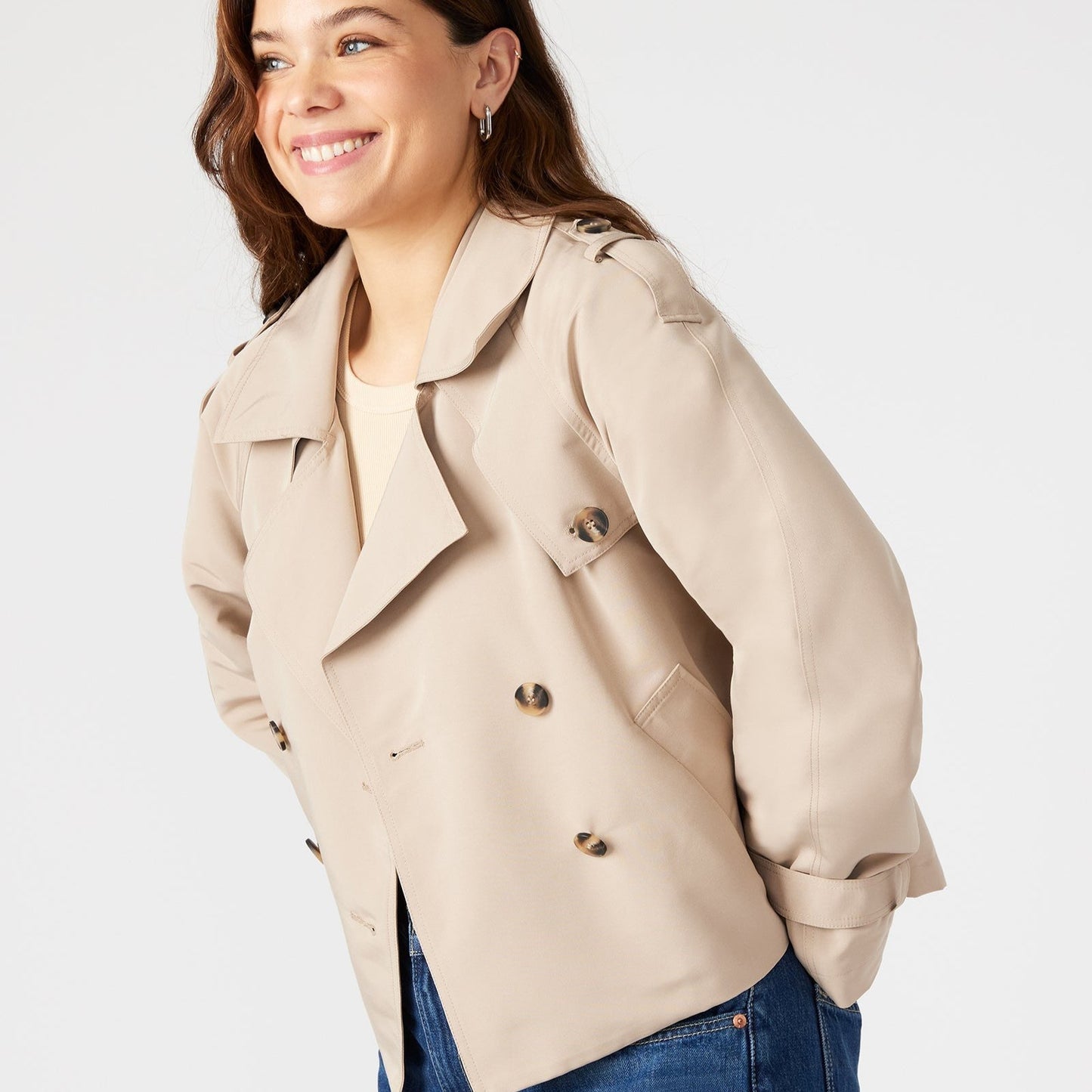 Cropped Trench Jacket