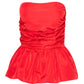 Bubble Hem Strapless Top