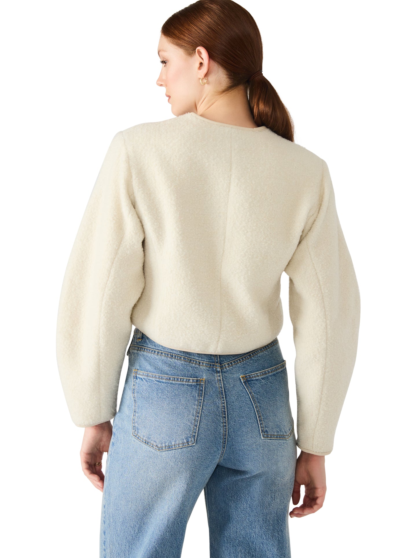 Cream Cropped Jacket