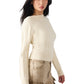 Cream Ribbed Sweater