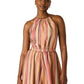Striped Halter Maxi Dress
