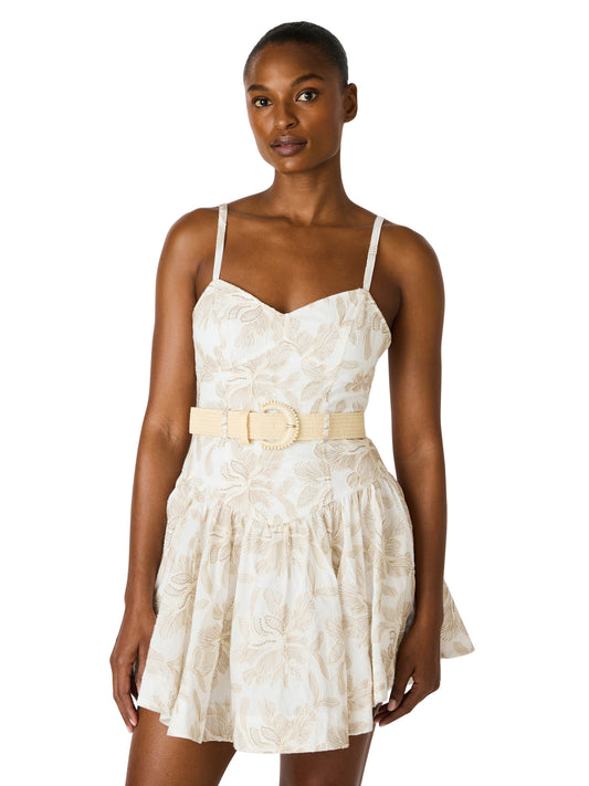 Cream Embroidered Dress