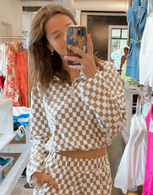 Capri Checkered Pullover