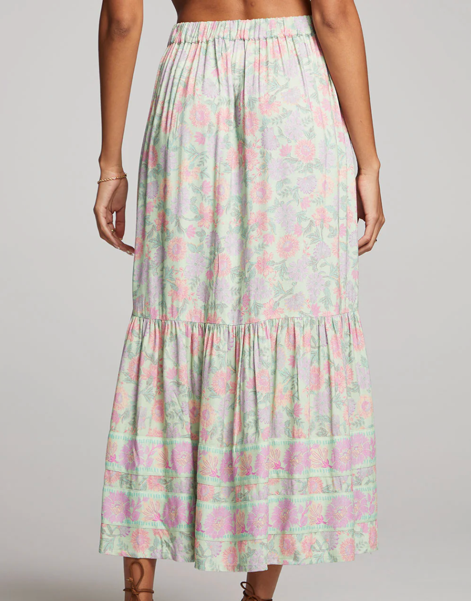 Maxi Skirt and Tank Key lime Garden Set