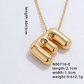 Gold Bubble Initial Necklace