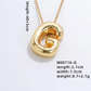 Gold Bubble Initial Necklace