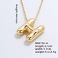 Gold Bubble Initial Necklace