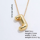 Gold Bubble Initial Necklace