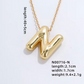 Gold Bubble Initial Necklace