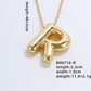 Gold Bubble Initial Necklace