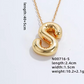 Gold Bubble Initial Necklace