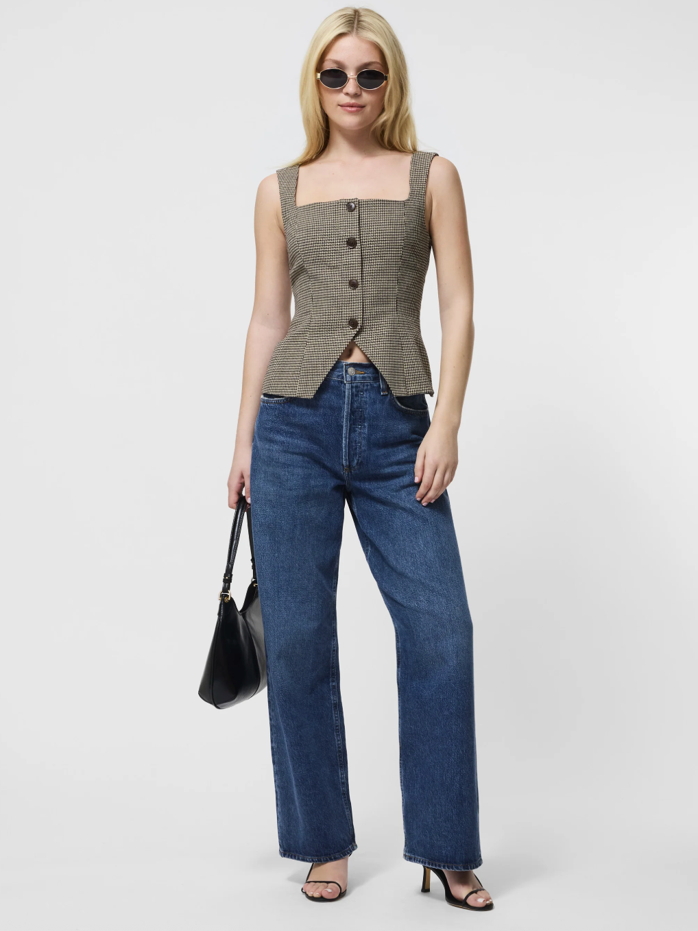 Houndstooth Wool Top
