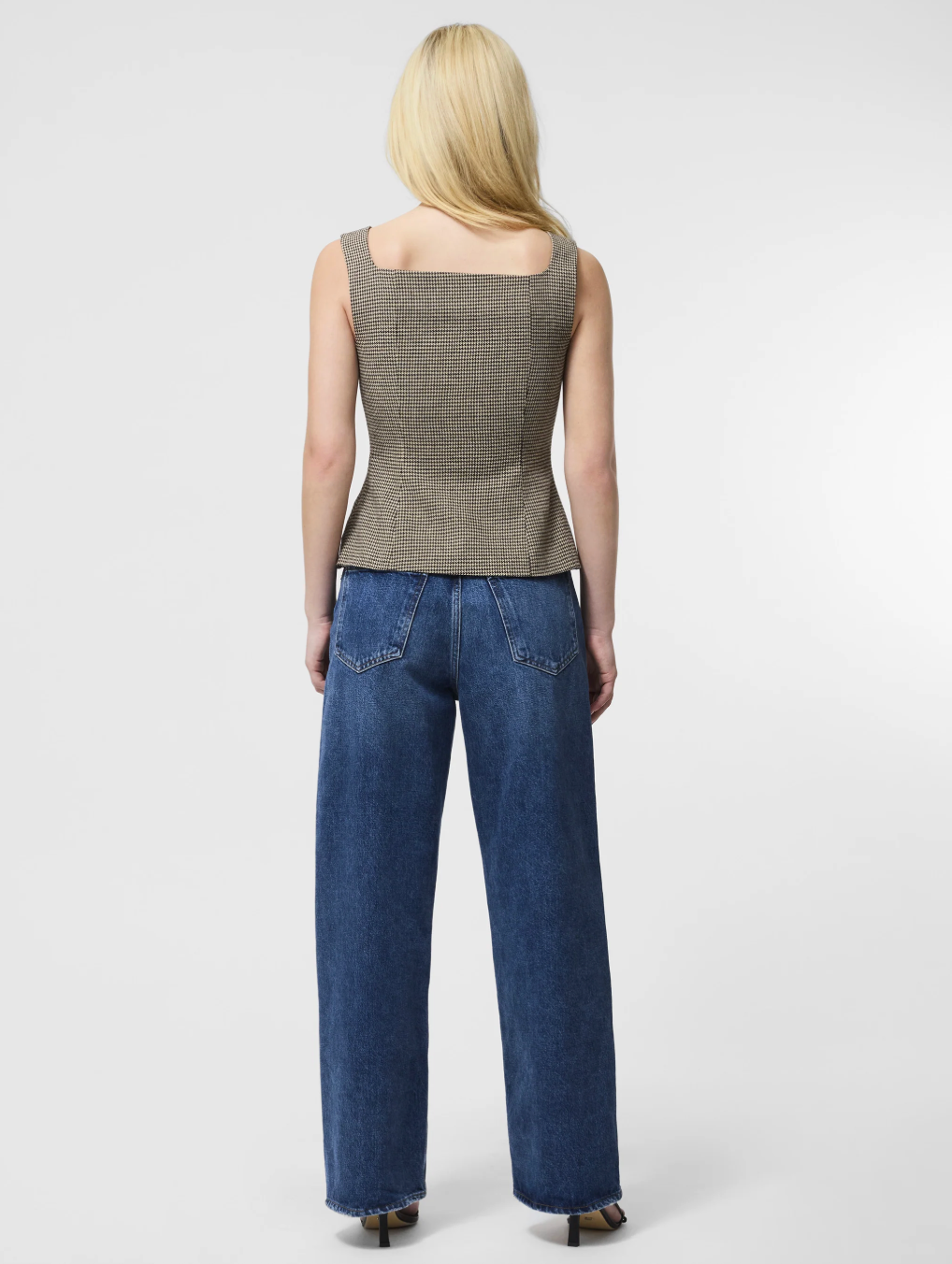 Houndstooth Wool Top