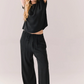 Wide-Leg Pant in True Black