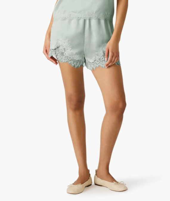 Powder Blue Lace Shorts
