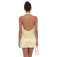 Satin Halter Shift Dress