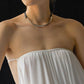 Verve White Platinum Plated Statement Choker: Silver