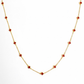 Petite Colored Clover Necklace: Red
