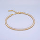 24K Gold Filled CZ Baguette 7inch Tennis Bracelet