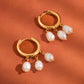 Séjour 18K Gold Non-Tarnish Petite Pearl Dangle Earring: Yellow Gold