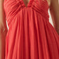 Cotton Gauze Tie-Back Halter Pocket Maxi Dress
