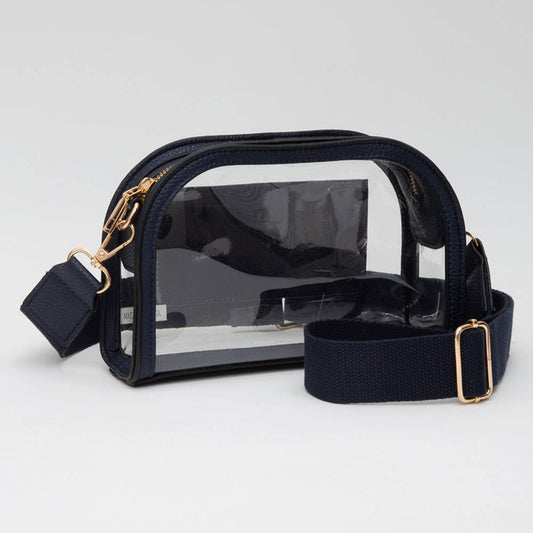 Navy Crossbody Camera Game Day Bag