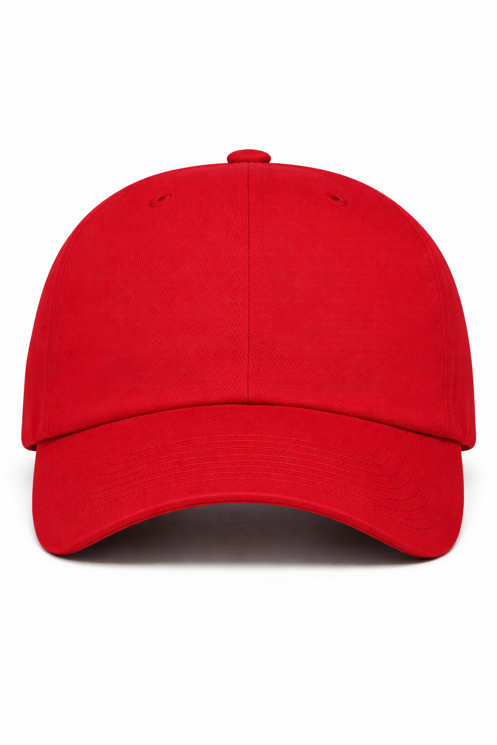 Premium Cotton Baseball Cap Dad Hat Men Women Deep Crown: Red