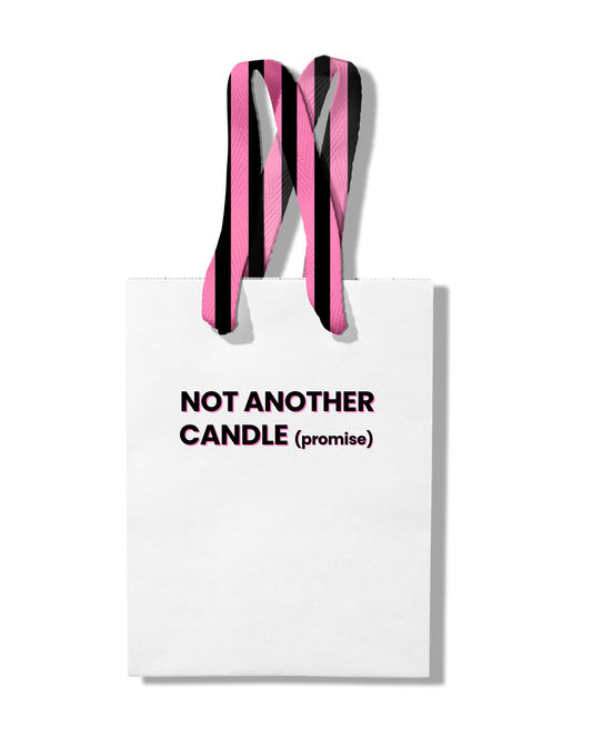 Paper Gift Bag | Not A Candle  Gift Funny  | pink + black