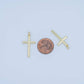 24K Gold Filled Hammered Minimalist Cross Charm