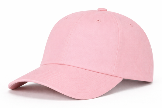 Premium Cotton Baseball Cap Dad Hat Men Women Deep Crown: Pink