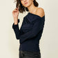 Riley Long Sleeve Top Dark Navy