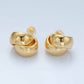 24K Gold Filled 15mm Double Wide Band C-Shaped Hoop Earrings