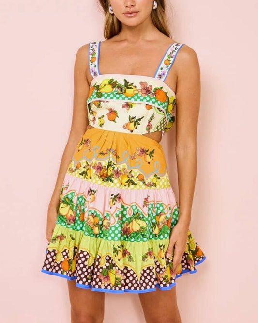 Resort Print Mini Dress