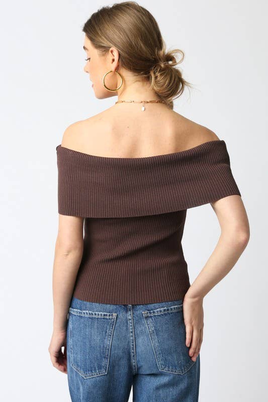 Veena Top Brown