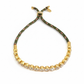 Adjustable Rope Tennis Bracelet With CZ Bezel Stones: Olive
