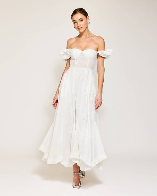 WHITE EMBERLY MAXI DRESS