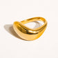 Erin 18K Non-Tarnish Classic Wavy Band: Silver