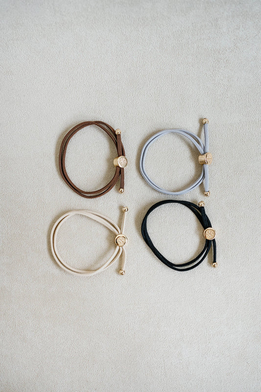 Skinny Hair Tie Set - Dark Neutral
