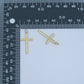24K Gold Filled Hammered Minimalist Cross Charm