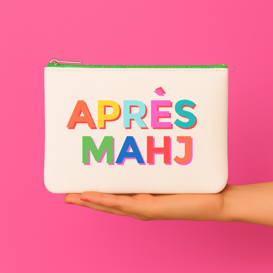 Apres Mahj Leather Bag pouch Mahjong gift cosmetic bag