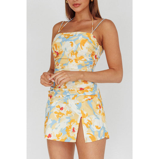 VIBRANT FLORAL MINI DRESS