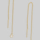 Mini Rhinestone Gem Threader Chain Earrings